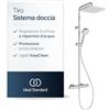 Ideal Standard Tiro colonna doccia, set doccia a risparmio idrico con termostato, doccetta con due modalità di getto (Rain e SilkRain) - Cromo (315 x 510,5 x 1117 mm)