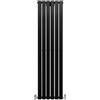Monster Shop Radiatori Termosifoni in Acciaio Calorifero a Doppio Strato a Pannelli Piatti Riscaldamento Centralizzato Colonna Termosifone Orizzontale Radiatore a Parete - Nero Opaco - 160 x 42 cm