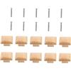 HOMOCONO Pomelli Legno per Mobili in Legno, Singolo Foro, 10 Pezzi | Khaki, Robusti e Resistenti alla Corrosione, per Cassetti e Mobili, Non Si Deformano Facilmente