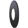 LANZZAS Rosone da parete per il tubo della stufa, diametro 200 mm, bordo 50 mm o 90 mm, colore grigio o nero, Grigio