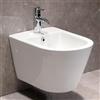 Teal Home Bidet sospeso con foro per rubinetto e protezione per troppopieno, in ceramica, per doccia igienica, per pulizia intima, con kit di fissaggio per il montaggio, 52,5 × 36,5 × 30 cm