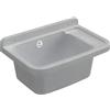 Buystar Lavandino Pilozzo a Muro Rettangolare in Resina Forabile - Sifone, Piletta, da Esterno, Interno, Vasca, Lavanderia, Garage, a Mano, Lavaggio - Resistente agli Acidi (Granito | 58x38.5x25h cm)