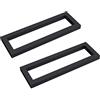 doporro 2 Staffe Reggimensola Rettangolari 50x15 cm in Acciaio Inox Nero Supporti da Parete per Mensole Lavabi Portasciugamani Resistenti e Facili da Installare WH01