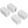 jarolift Tappi di Ricambio per Zanzariera Schiebfix Easyslide, in Plastica, Montaggio Semplice, Set da 4, Bianco
