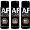 Alex Flittner Designs Vernice spray RAL 8028 marrone scuro opaco, 3 bombolette spray da 400 ml