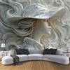 ANALTIRCE Carta Da Parati Fotografica 3D Effetto Donna Che Indossa Cappello,430×300cm Fotomurali Moderna Decorazione XXL Poster Gigante Goffrato Strisce Design Carta,Fotomurali Tessuto Non Tessuto TNT Bianco