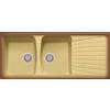 Generic Lavello cucina Borgogna Terra di Francia 116 x 50 cm 2 vasche e gocciolatoio Made in Italy