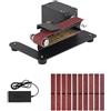 Irfora 250W Mini Levigatrice a Nastro Smerigliatrice da Banco Elettrica Levigatrice 7 Velocità di Controllo Regolabile Piccola Smerigliatrice Affilatrice Lucidatrice per Fai da Te Lavorazione del Legno