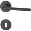 Ghidini Maniglia per porte interne TOY, zama, finitura ZNO, con rosetta tonda Ø50x5 e bocchetta foro chiave, ideale per porte con spessore standard di 38-42mm