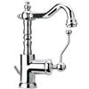 Yellowshop - Rubinetteria bagno vintage stile classico cromato, Miscelatore lavabo, bidet, doccia e vasca, Serie DUKE in ottone, leva laterale, design retrò (Lavabo)