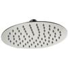 Inbagno Soffione doccia satinato 30 cm in acciaio inox con supporto a snodo orientabile, ugelli anticalcare e attacco standard G 1/2