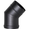 MBM Curva 45 canna fumaria tubo coassiale nero D. 80/125 CE in acciaio 316 per stufa pellet Made in Italy UNI 1856/2