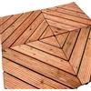 STI Piastrelle in legno naturale per giardino, terrazza, balcone 12 Mattonelle 30x30cm 1,08mq ad incastro tipo click clack con elegante disposizione quadrata pavimento STI