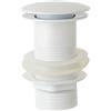HSNJKLF Piletta Lavabo Bagno Accessori for rubinetti da bagno con tappo di scarico pop-up for lavabo da bagno in oro rosa spazzolato Piletta per Scarico Lavabo(White no hole)