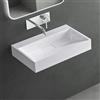 Mai & Mai Lavabo da Appoggio 50x38x11cm, Lavabo Bagno Sospeso Lavandino Bagno con Piletta di Scarico Colossum19-500OA Lavabo da Minerale fuso, senza Foro per Rubinetteria