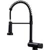 XJTNLB Rubinetto Sottofinestra con Doccetta Estraibile Rubinetto Molla Cucina Miscelatore Pieghevole Lavabo Cucina Nero per Finestra Bassa