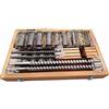 Toplionace Set di Spessori per Boccole Brocciate con Scanalatura per Chiavetta in HSS 22 Pezzi 12-30 Set di Utensili per Sedi per Chiavetta con Sistema Metrico per CNC