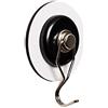 silwy® gancio magnetico The ONE incl. pad in gel nano metallico in 6,5 cm Bianco - mai più trapano o vite
