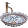 Rea - Lavabo Da Appoggio Arte Blue Lavandino Bagno 400 X 400 X 115 mm Ceramica (Blu)