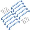 ENIXWH 10 maniglie ad arco per mobili, in lega di zinco, colorate, per libreria, armadio, cassetti (Blu, Distanza tra i fori: 96mm)
