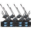 SOFTTO Citofono Microfono wireless UHF professionale Microfono palmare a 8 canali Microfono lavalier Microfono for conferenze Stage Performance per le imprese(Conference)