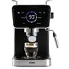 DOMO DO757K Macchina per espresso 20 Bar - Touch screen a colori - Macchina da caffè con montalatte manuale - Serbatoio acqua da 1,5 l