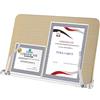 TUKA-i-AKUT Leggio per Libri in Legno e Alluminio, 12 Angoli di Lettura Regolabile, Portátil Pieghevoli Portalibri Supporto di Scrittura/Lettura per Libri Tablet Laptop, 35x24cm TKD8062-M