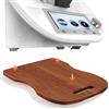 Cheerhom Scorrevole Bimby TM6 con 2 Ruote Universali, Tavola Scorrevole per Bimby TM6, Tavoletta Mobile per Bimby TM6, Tavola a Rulli per Bimby TM6, Base Bimby TM6 39,5 x 28,5 x 2,8 cm, Marrone