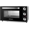 Orbegozo HO 385 - Forno elettrico da tavolo, 38 l, timer, termostato regolabile, calore superiore/inferiore, vassoio raccogli briciole, 2000 W