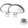 Biglumin 2pcs Specchietti Per Angolo Morto Cieco Universale Specchietto Ausiliario per Sicurezza in Guida Regolabile Specchietti per Angolo Morto Retrovisore Aggiuntivo Grandangolo (Argento)