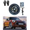 D'ANGELO 1988 Kit Ruotino di Scorta 16 compatibile con Mini Cooper S (2006-2013) con Cric, Chiave, Guanti e Sacca