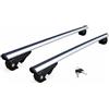 GEV Barre Loki 120 cm Barre Portatutto Auto - Barre Tetto Universali in Acciaio Resistenti con Sistema Antifurto e Montaggio Facile