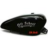 Pimastickerslab Kit 2 adesivi moto serbatoio old school bobber chopper harley custom vintage old style cod. 1666 (090 ARGENTO, OPACO (matt_opaque))