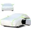 Gaoxianglin Telo Copriauto Impermeabile per Renault kangoo,Telo Copri Auto Esterno Completo Copertura,AntiGraffio,con Cerniera E Cinghia Antivento(Argento)