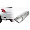 TUNING GURU Marmitta Scarico Sportivo Universale Auto - Rotonda Inclinata Acciaio Inox Lucido