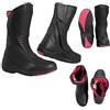 A-Pro Stivale Pelle Traspirante Omologato Moto Donna Touring Urban Custom Lady Impermeabile Nero 38