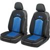WALSER coprisedili auto S-Race 2 pezzi, Premio Molto Buono* coprisedili anteriori in blu/nero, coprisedili universali per auto 2 pezzi, sedili sportivi compatibile con airbag laterale