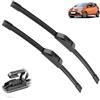 Autopixl Tergicristallo for auto compatibile con Hyundai i10 MK2 2013-2018 Tergicristalli anteriori Tergicristalli in gomma morbida Parabrezza automatico 22+16 550mm + 400mm (Color : 2 PCS)