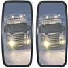 SME LZBBD Specchietti universali per camion e furgoni, 360 x 180 mm, specchio universale convesso con alloggiamento e facile installazione