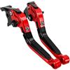 Generic Leve Freno Frizione in alluminio Per Moto Set di leve freno frizione per moto, estensibili, regolabili e pieghevoli, compatibili con X-MAX 125 250 300 400 2023-2025(A16)