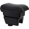 OYHCM Bracciolo Centrale per Seat Ibiza 6J IV 2008-2017, Doppio Scomparto, Pelle Nera, Facile da Installare, Accessorio Auto Personalizzato