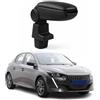 OMAC Poggiabraccio per Peugeot 208/2008 2020-2025 - Snap-On - ABS + Pelle Sintetica - Senza Foratura o Installazione - Montaggio Facile nero