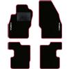 QUEMAR Tappetini Auto per Opel Corsa D - E, Bordo Fucsia, 2 Ricami