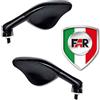 FAR COPPIA SPECCHIETTI SPECCHI RETROVISORI OMOLOGATO COMPATIBILE CON YAMAHA YZF R1 2007 CARENA MOTO FAR RICHIUDIBILI