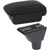 YAZoLAS Per Lancia Per Ypsilon Box bracciolo Bracciolo auto Scatola portaoggetti centrale Interna Retrofit 3USB NERO Ricarica Accessori auto
