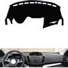 generico Pelle di alta qualità copri cruscotto Compatibile con FORD Kuga (Two wheel drive) 2013-2018 ，tappetino cruscotto(Black gray)