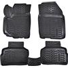 J&J AUTOMOTIVE Tappetini Auto in Gomma su Misura per Suzuki Grand Vitara Dal 2015, Set da 4 Pezzi, Bordo Alto 4 cm, Antiscivolo, Inodore, Colore Nero