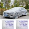Kasmole 2 Pezzi Copriauto Telo per Auto Copertura Impermeabile Universale Monouso Plastica Trasparente USA E Getta Universale Copriauto Pioggia Polvere Copertura del Garage Deposito Temporaneo