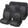 Auto Accessori Lupex Coprisedili Universali Auto Soft, Set Completo Fodere Anteriore e Posteriore, coprivolante e cintura, Tessuto in Policotone, No Suv (Grigio)