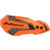 POLISPORT 8308200005 - Paramani MX FLOW 1 punto di fissaggio MX-Style in plastica con kit di montaggio incluso compatible con motocicletas KTM, GAS GAS, Husqvarna, Sherco en color arancione/nero